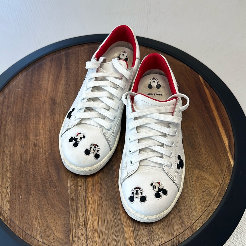 White girls Mikey Mouse sneakers